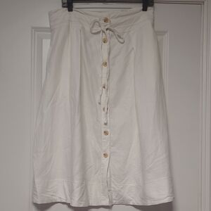 a new day Off White Button-Front Midi Skirt